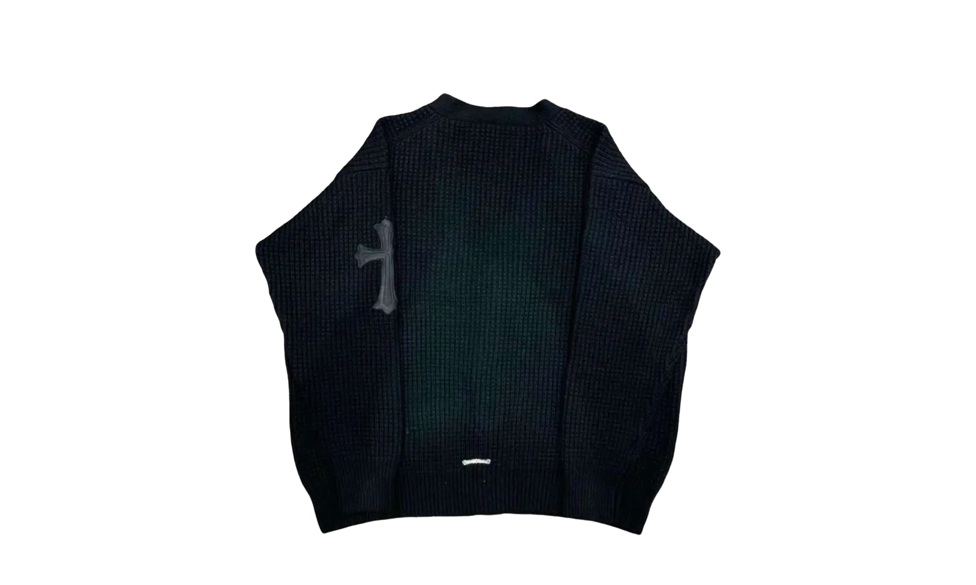 Cross Patch Waffle knit cardigan sweater 2